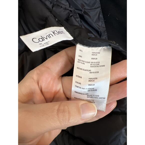 Calvin Klein Womens Packable Premium Down Puffer Jacket Size XS Brown Zip Up - Picture 8 of 11